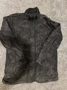 Levi's Tab Twills M-65 Military Field Jacket Black Camo XL